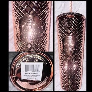 BRAND NEW! Starbucks Rose Gold Diamond 24oz Cold Cup Tumbler